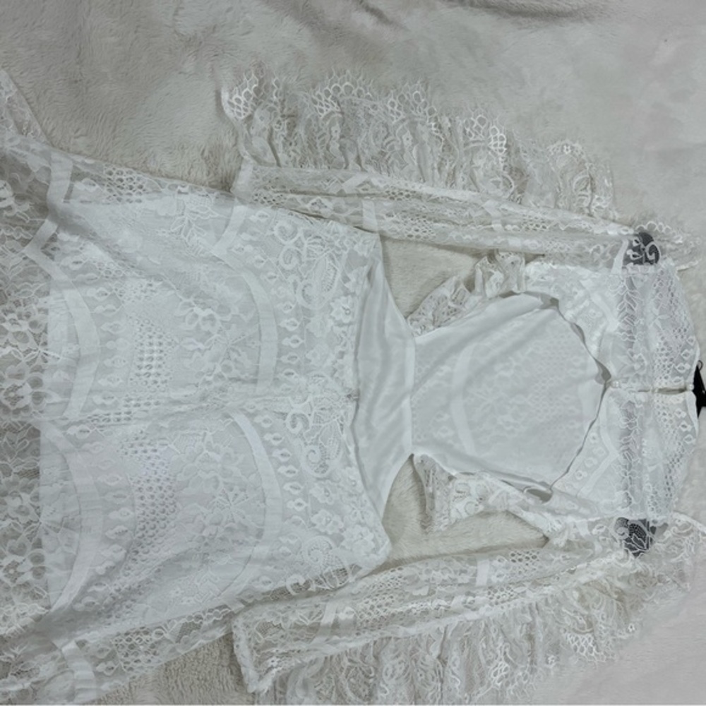 High low white dress